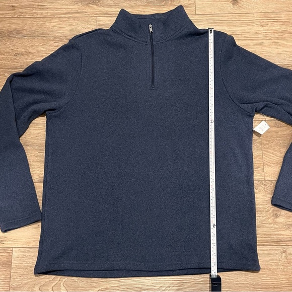 Old Navy Quarter Zip Pullover Sweater Sweatshirt Knit Blue Mens XXL NWT - Picture 4 of 15